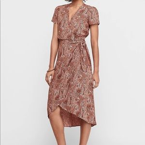 Never Worn Express Snakeskin Wrap Midi Dress